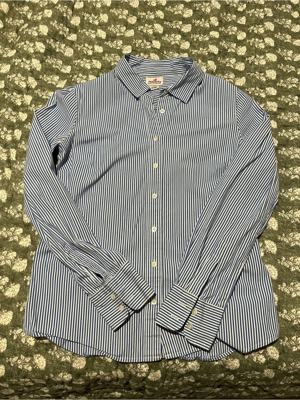 J.Crew Striped Button Down Shirt in Blue & White Small